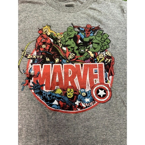 Vintage Marvel Comics Avengers T Shirt Mens Small Heather Gray Graphic Cotton - Picture 4 of 6